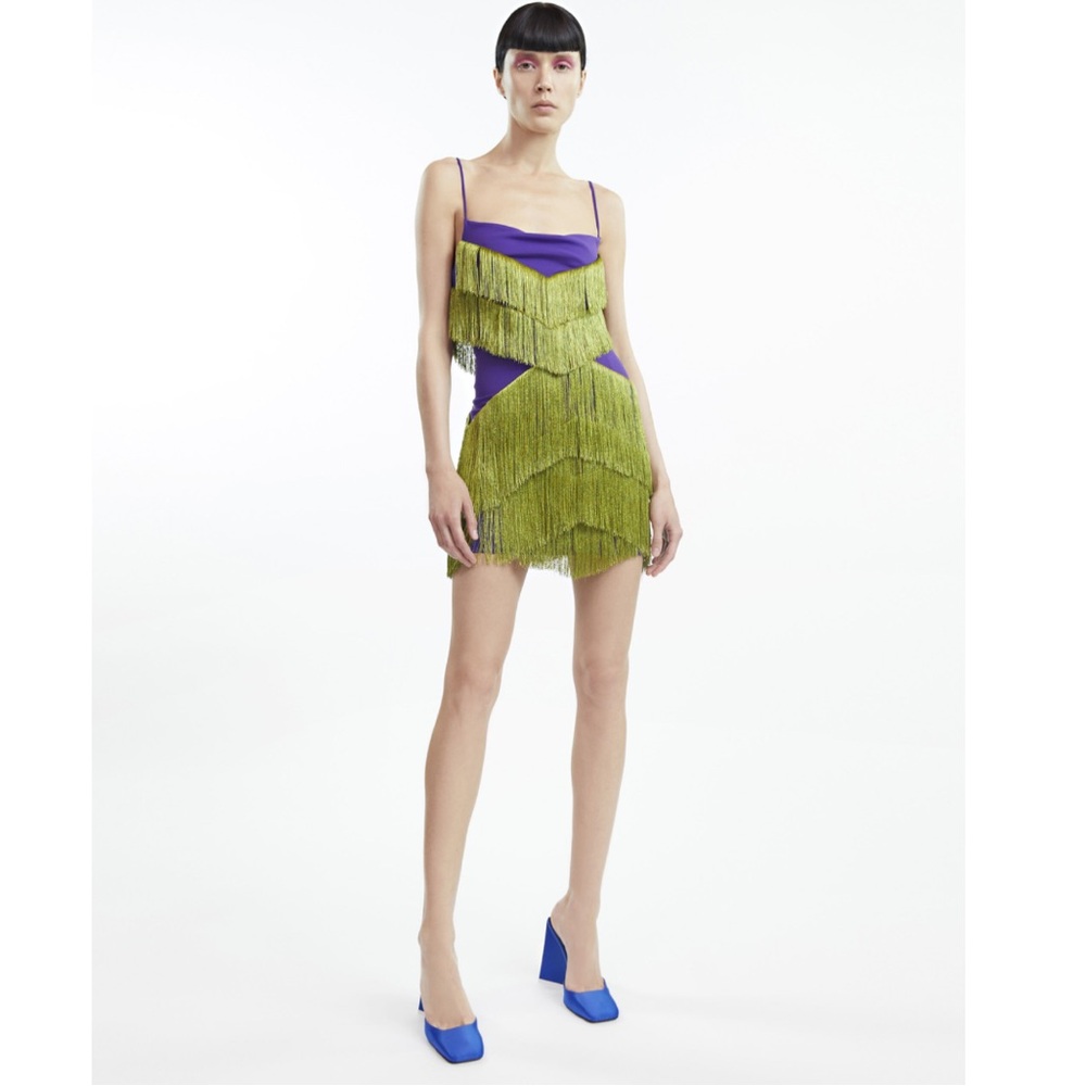 The Attico Josephine Fringe Dress
